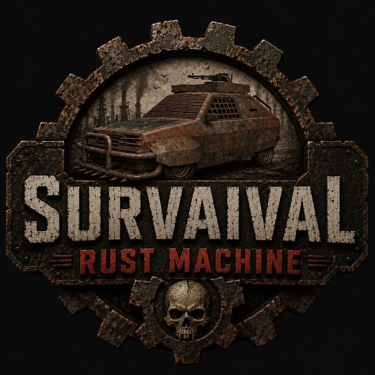 AI-логотип «Survaival Rust Machine»
